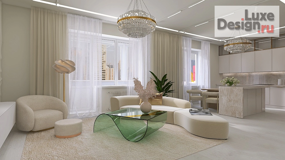 Дизайн интерьера четырехкомнатной квартиры "Четырехкомнатная квартира 160 кв.м." (фото 6)