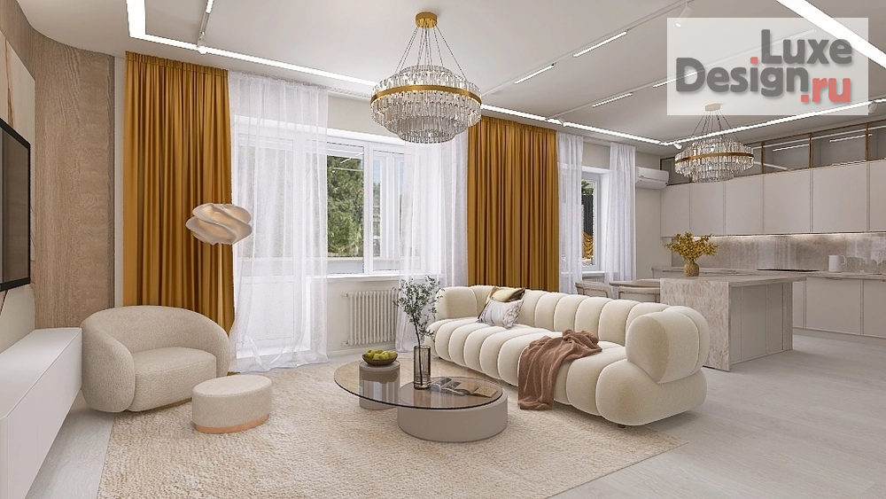 Дизайн интерьера четырехкомнатной квартиры "Четырехкомнатная квартира 160 кв.м." (фото 11)