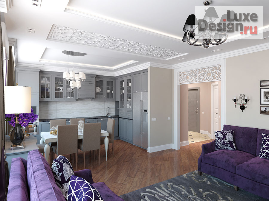 Дизайн интерьера трехкомнатной квартиры "Проект трехкомнатной квартиры" (фото 1)