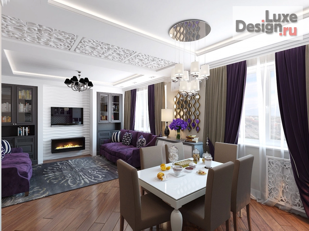 Дизайн интерьера трехкомнатной квартиры "Проект трехкомнатной квартиры" (фото 3)