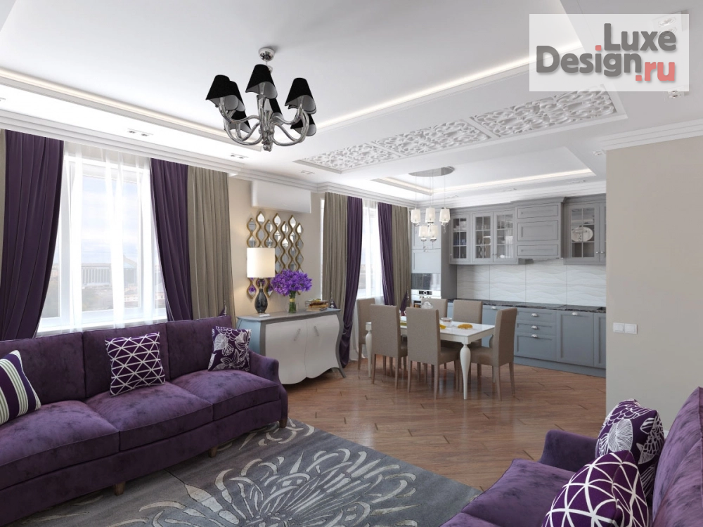 Дизайн интерьера трехкомнатной квартиры "Проект трехкомнатной квартиры" (фото 4)