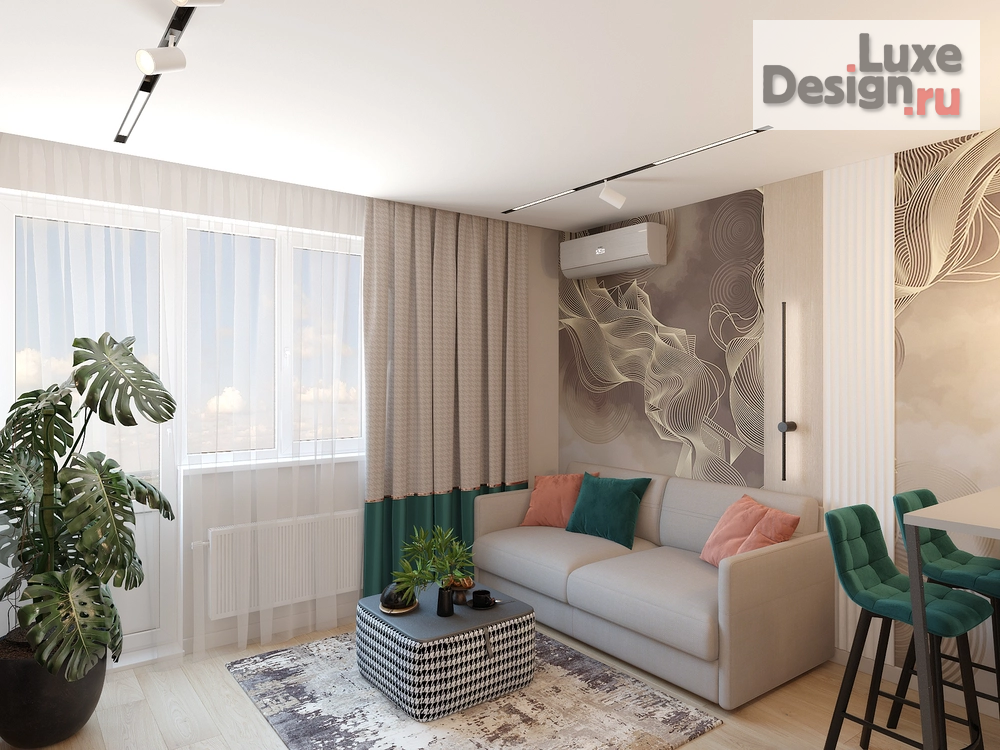 Дизайн интерьера двухкомнатной квартиры "Квартира в ЖК Финский залив" (фото 1)