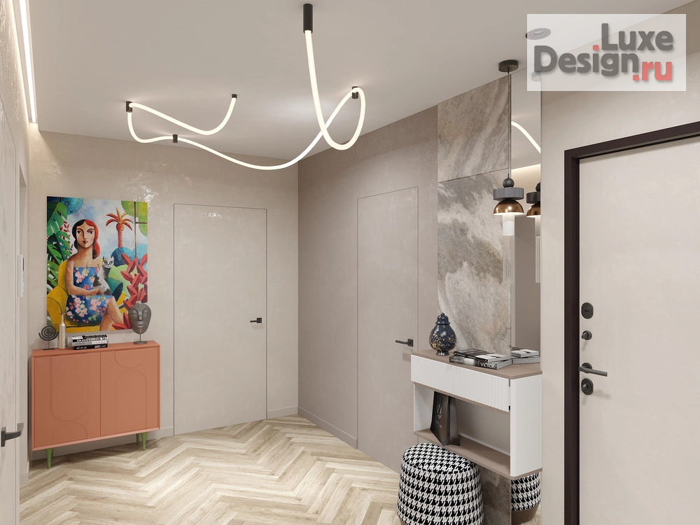 Дизайн интерьера двухкомнатной квартиры "Квартира в современном стиле в ЖК Опера" (фото 1)