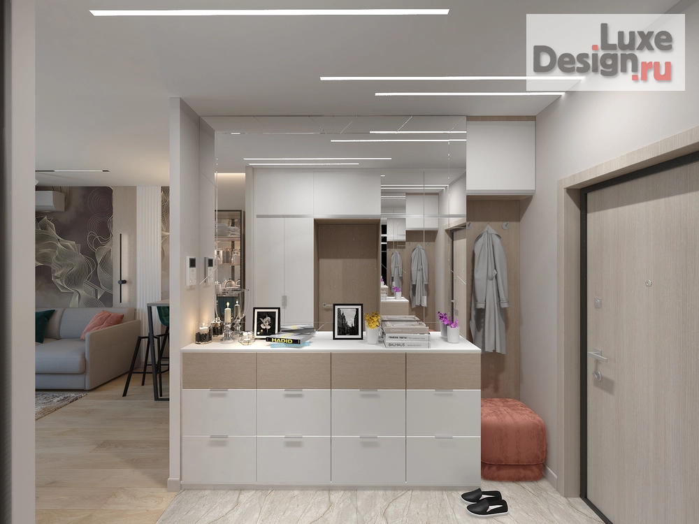 Дизайн интерьера двухкомнатной квартиры "Квартира в ЖК Финский залив" (фото 3)