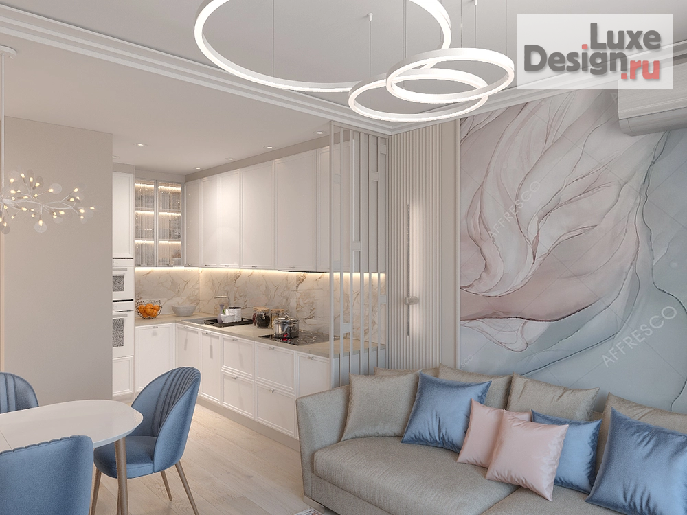 Дизайн интерьера двухкомнатной квартиры "Свобода и легкость" (фото 7)