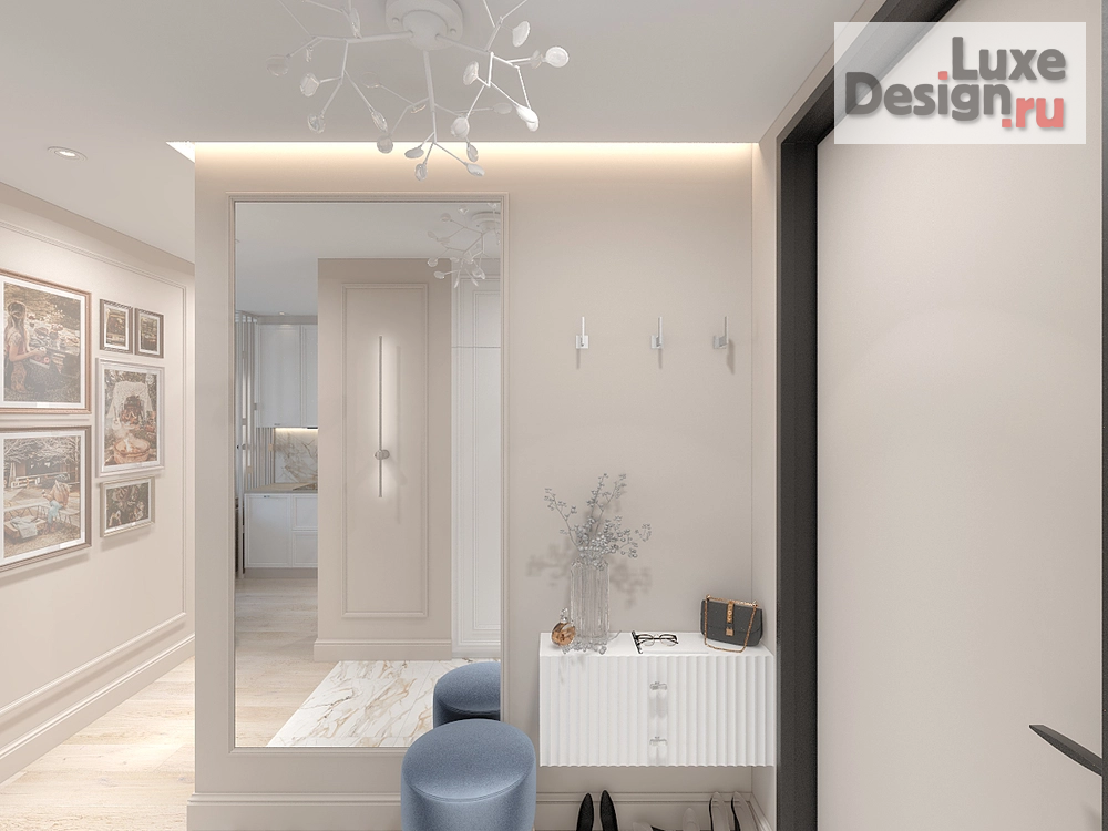 Дизайн интерьера двухкомнатной квартиры "Свобода и легкость" (фото 2)