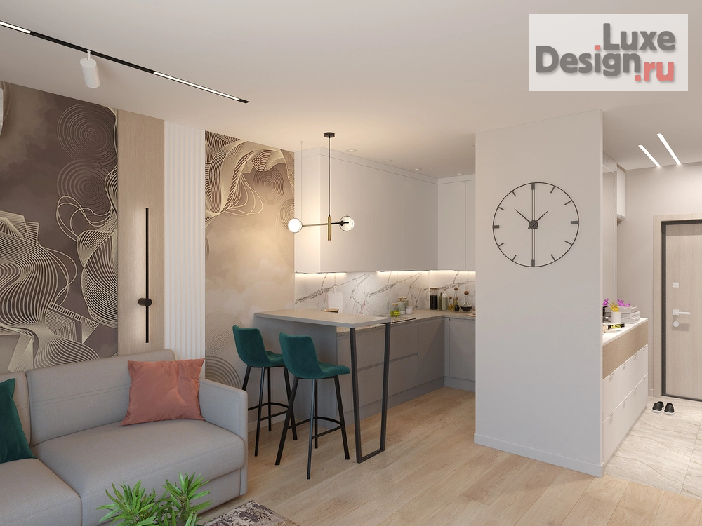 Дизайн интерьера двухкомнатной квартиры "Квартира в ЖК Финский залив" (фото 4)