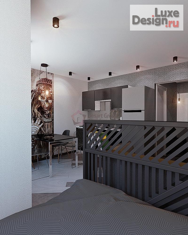 Дизайн интерьера однокомнатной квартиры "Дизайн квартиры в ЖК Видный" (фото 3)