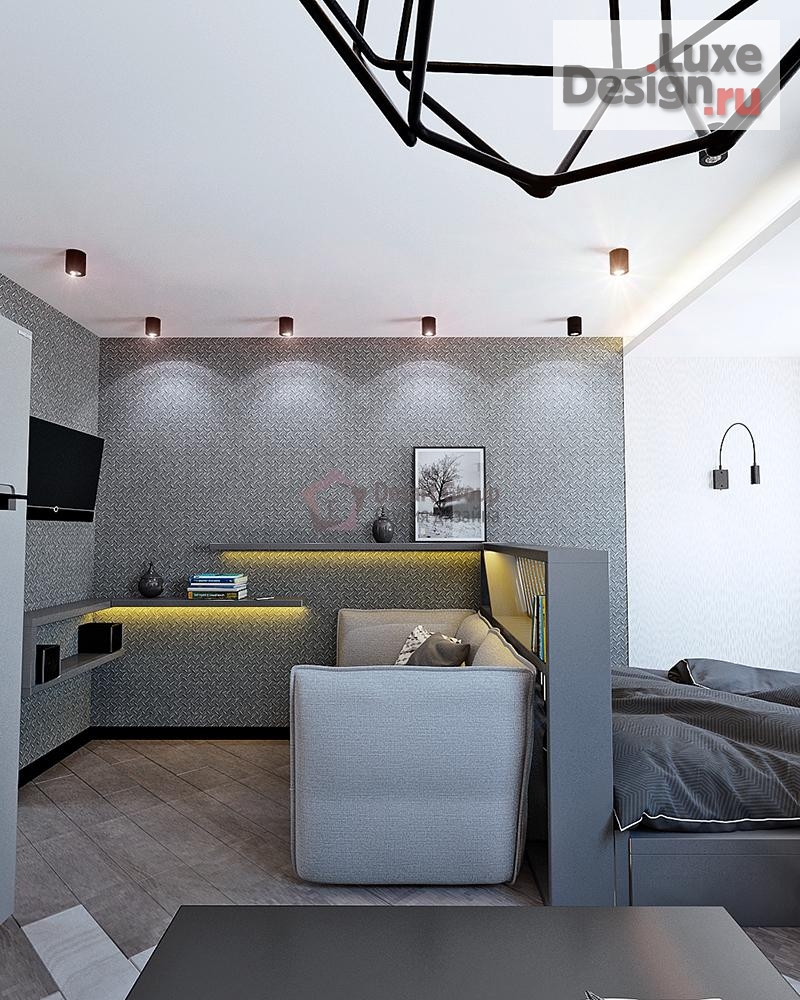 Дизайн интерьера однокомнатной квартиры "Дизайн квартиры в ЖК Видный" (фото 5)