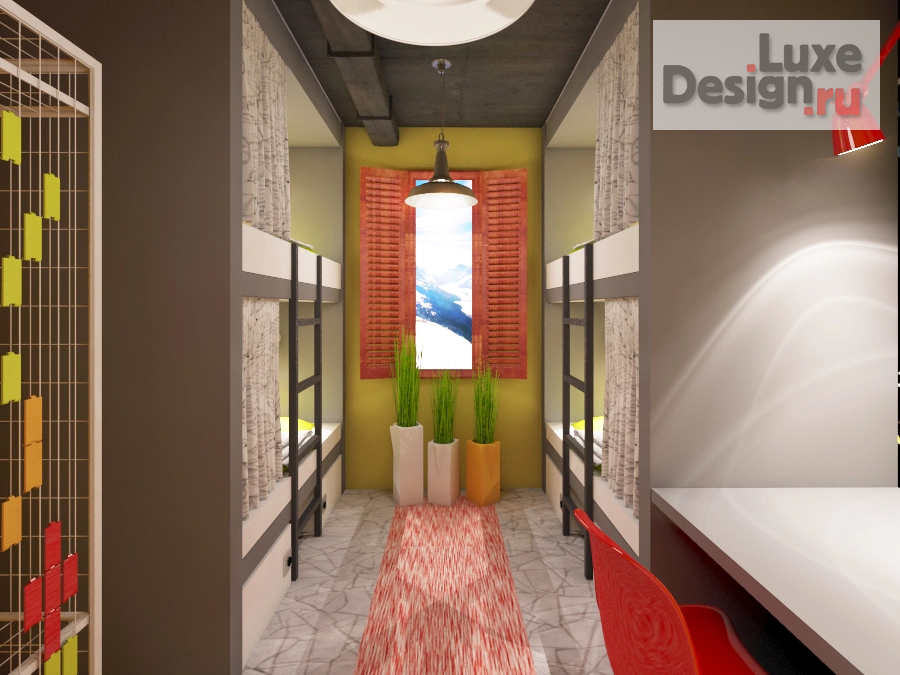 Дизайн интерьера хостела "Проект хостела" (фото 5)