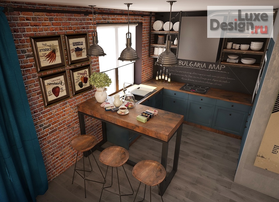 Дизайн интерьера спальни "Проект квартиры в стиле ЛОФТ" (фото 5)