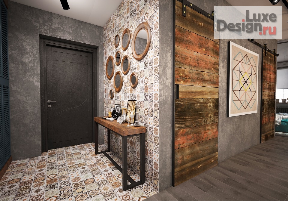 Дизайн интерьера спальни "Проект квартиры в стиле ЛОФТ" (фото 6)