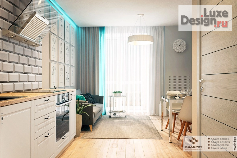 Дизайн интерьера гостиной "Интерьер кухни-гостиной" (фото 2)