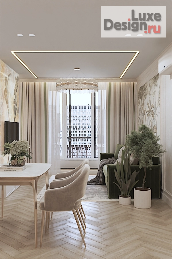 Дизайн интерьера трехкомнатной квартиры "3-х комнатная квартира в ЖК Речной порт" (фото 2)