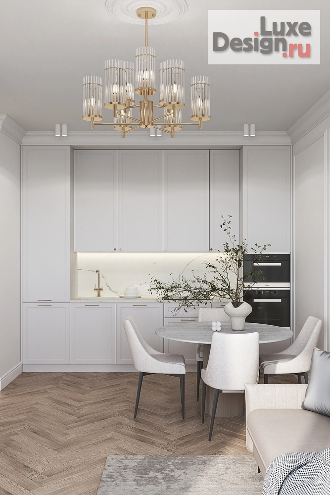 Дизайн интерьера двухкомнатной квартиры "Квартира в неоклассике в Москве." (фото 4)