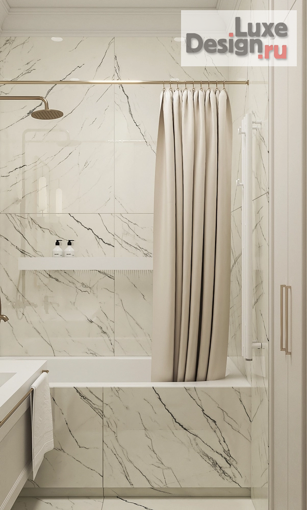 Дизайн интерьера двухкомнатной квартиры "Квартира в неоклассике в Москве." (фото 14)