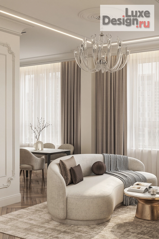 Дизайн интерьера трехкомнатной квартиры "Квартира в ЖК Опера" (фото 3)