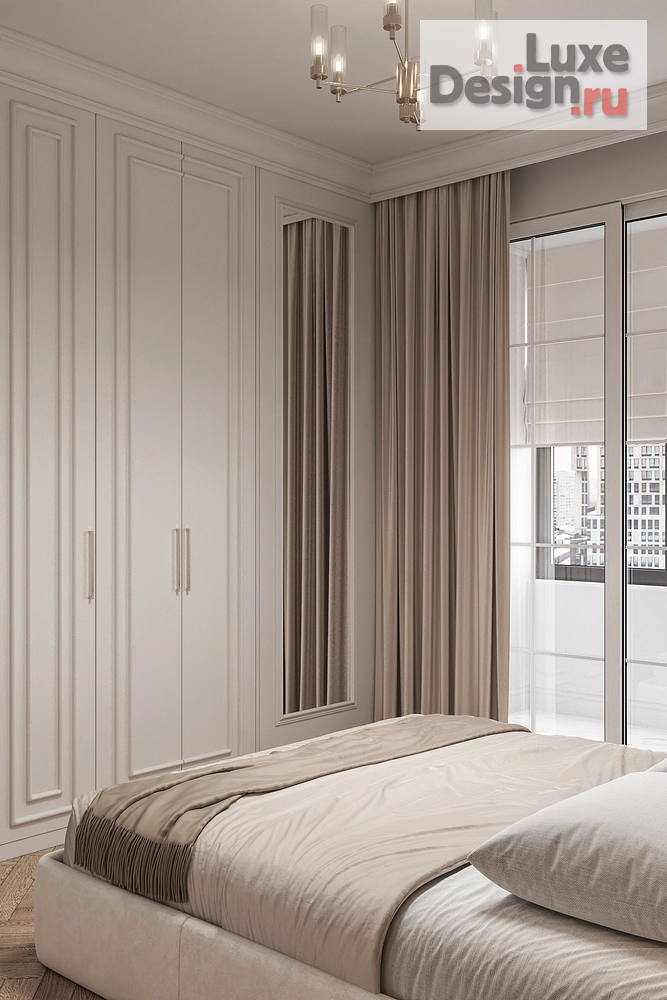 Дизайн интерьера двухкомнатной квартиры "Квартира в неоклассике в Москве." (фото 7)