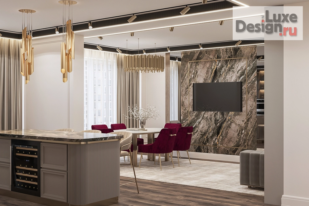 Дизайн интерьера пентхауса "Пентхаус в ЖК Европейский" (фото 4)