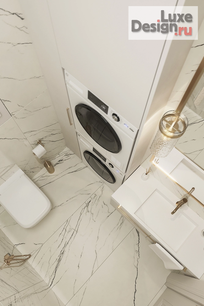 Дизайн интерьера двухкомнатной квартиры "Квартира в неоклассике в Москве." (фото 19)