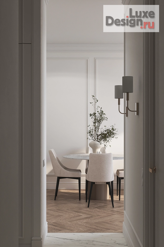 Дизайн интерьера двухкомнатной квартиры "Квартира в неоклассике в Москве." (фото 1)