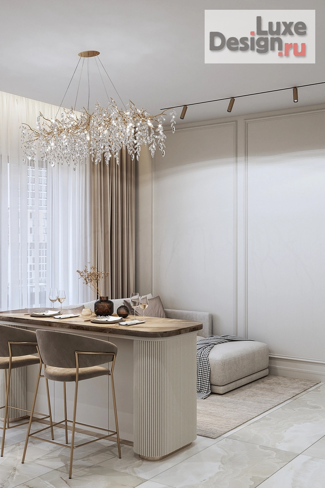 Дизайн интерьера двухкомнатной квартиры "Квартира в стиле Ар-деко в Москве" (фото 5)