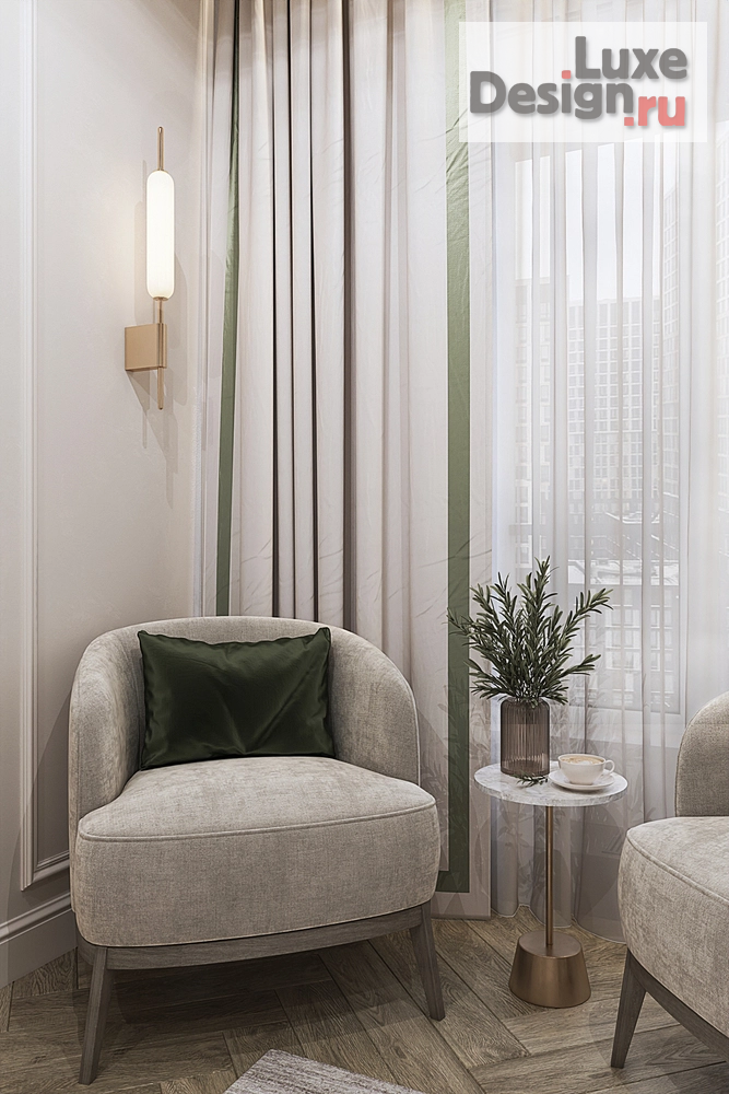 Дизайн интерьера трехкомнатной квартиры "3-х комнатная квартира в ЖК Речной порт" (фото 15)