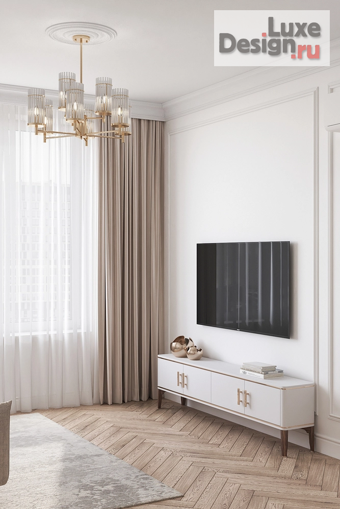 Дизайн интерьера двухкомнатной квартиры "Квартира в неоклассике в Москве." (фото 3)