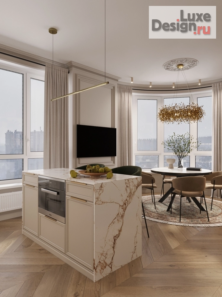 Дизайн интерьера трехкомнатной квартиры "Квартира в ЖК Айвазовский" (фото 9)