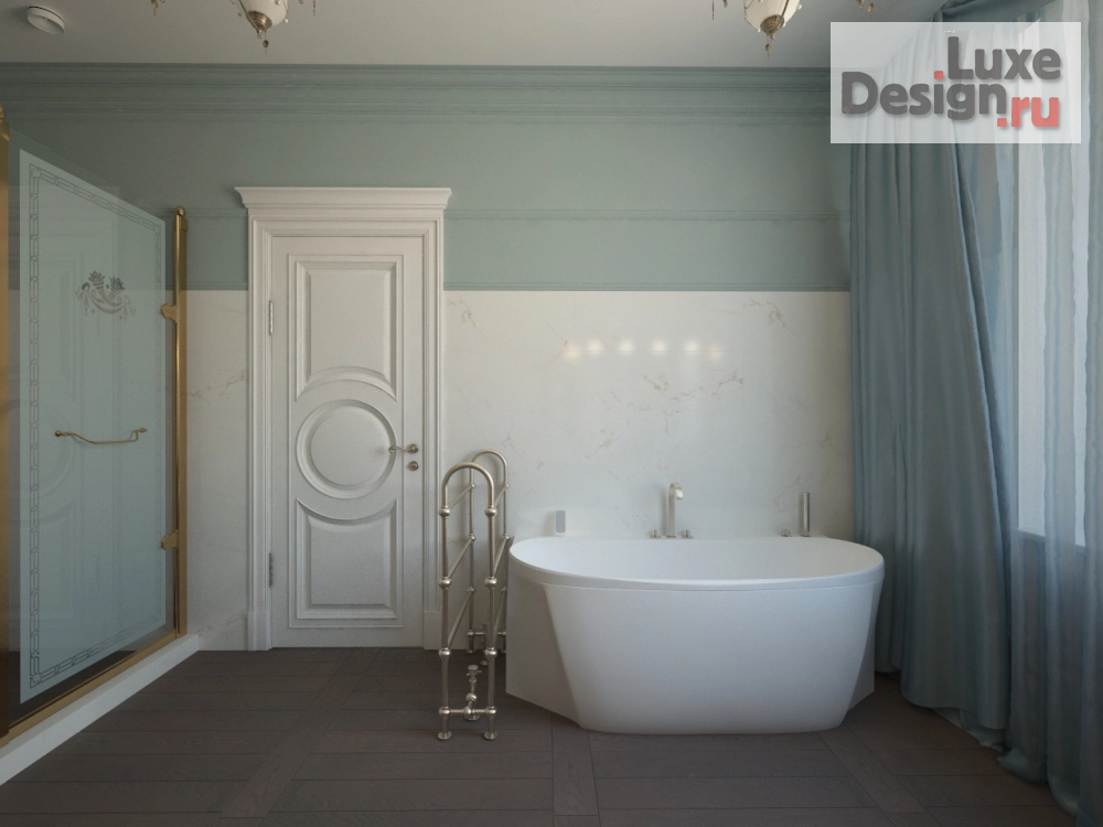 Дизайн интерьера коттеджа "ВАННАЯ КОМНАТА" (фото 3)