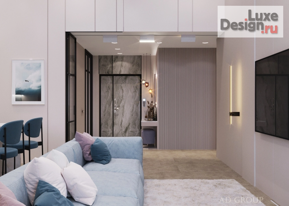 Дизайн интерьера трехкомнатной квартиры "Хайфлет в ЖК Правобережный" (фото 7)