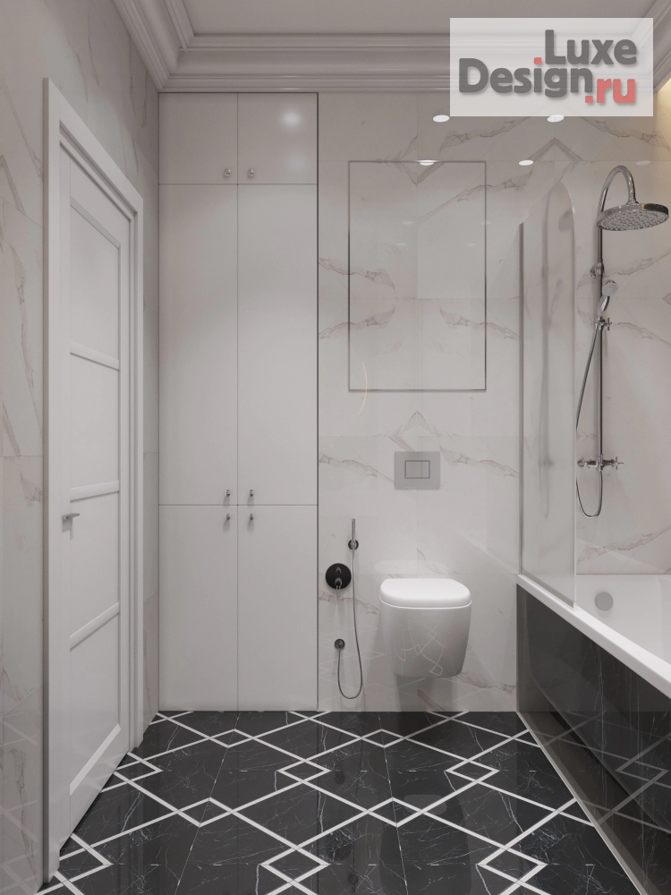 Дизайн интерьера двухкомнатной квартиры "Проект в современной классике, жилой дом на Орловской, г.Тюмень" (фото 5)