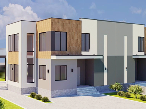 Частная архитектура в Тюмени "Дом на двух хозяев"