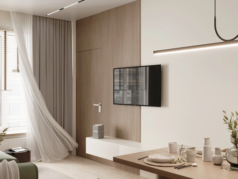 Дизайн интерьера двухкомнатной квартиры в Тюмени "Дизайн-проект квартиры 73м² в ЖК Речной Порт"