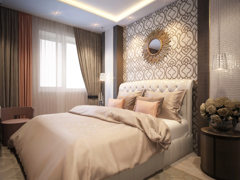 Дизайн интерьера спальни в Тюмени "Интерьеры спальни"